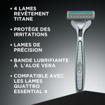 Lames Quattro Essential 4 Sensitive – pack de 4